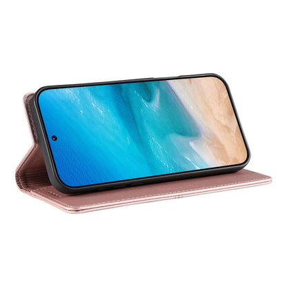For Redmi K90 Pro Max / Poco F8 Ultra 5G Stitched Line Magnetic RFID Vegan Leather Phone Case(Pink)