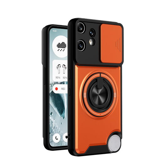 For Nothing CMF Phone 2 Pro 5G Lens Sliding Window Multifunctional Magnetic Shockproof Phone Case - Orange - EDA009091904E