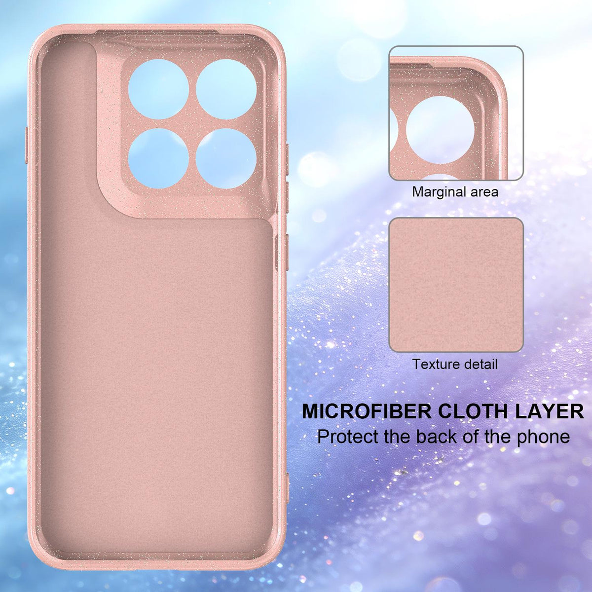 For Motorola Edge 70 Pro / 70 Pro+ Fine Hole Glossy Glitter Magnetic TPU Phone Case with Same Color Hand Strap - Pink - EDA009101316A
