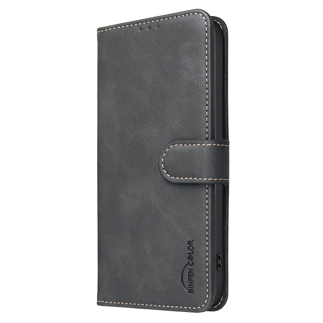 For Redmi Note 17 Pro 5G Global 163mm Solid Color Calfskin Texture RFID Vegan Leather Phone Case(Black)