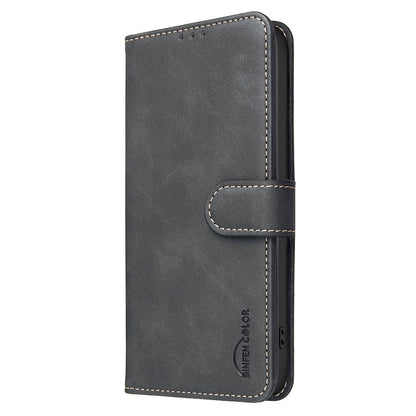 For Redmi Note 17 Pro 5G Global 163mm Solid Color Calfskin Texture RFID Vegan Leather Phone Case(Black)