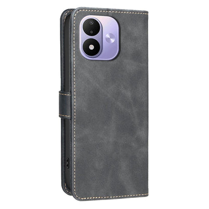 For Redmi Note 17 Pro 5G Global 163mm Solid Color Calfskin Texture RFID Vegan Leather Phone Case(Black)