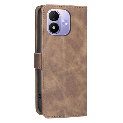 For Redmi Note 17 Pro 5G Global 163mm Solid Color Calfskin Texture RFID Vegan Leather Phone Case(Brown)