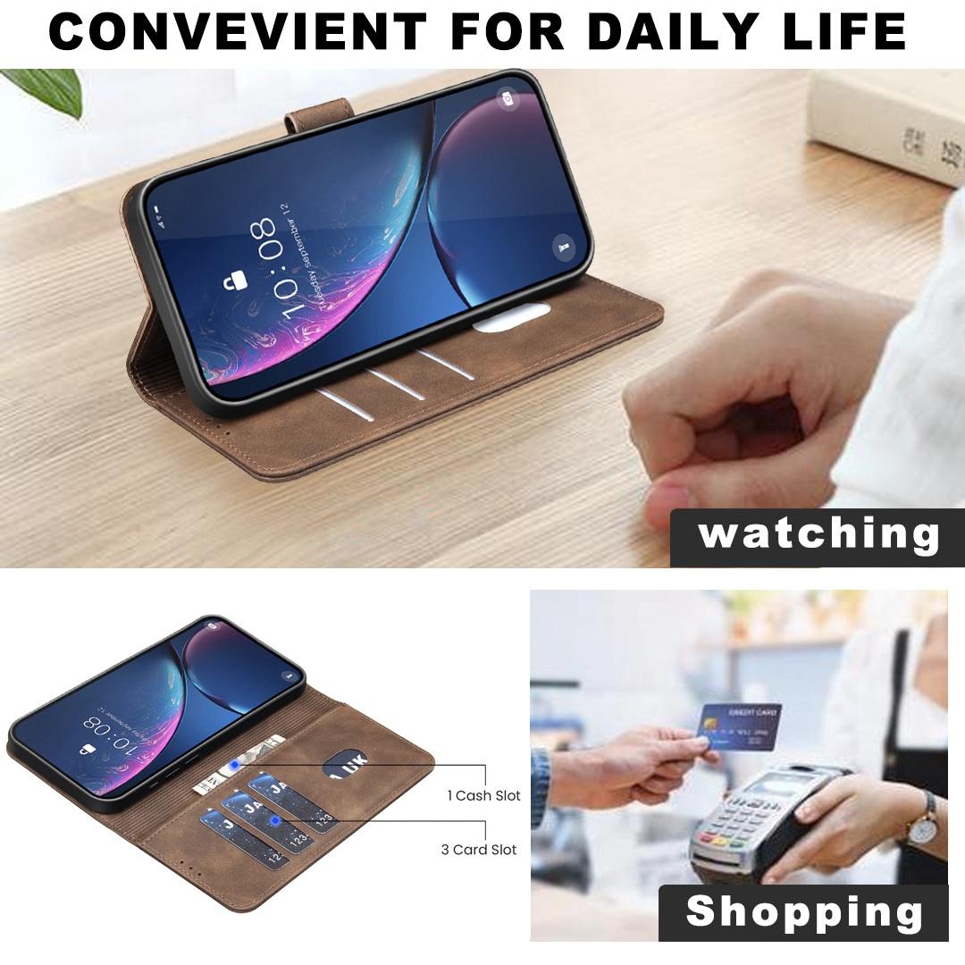 For Redmi Note 17 Pro 5G Global 163mm Solid Color Calfskin Texture RFID Vegan Leather Phone Case(Brown)