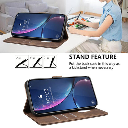 For Redmi Note 17 Pro 5G Global 163mm Solid Color Calfskin Texture RFID Vegan Leather Phone Case(Brown)