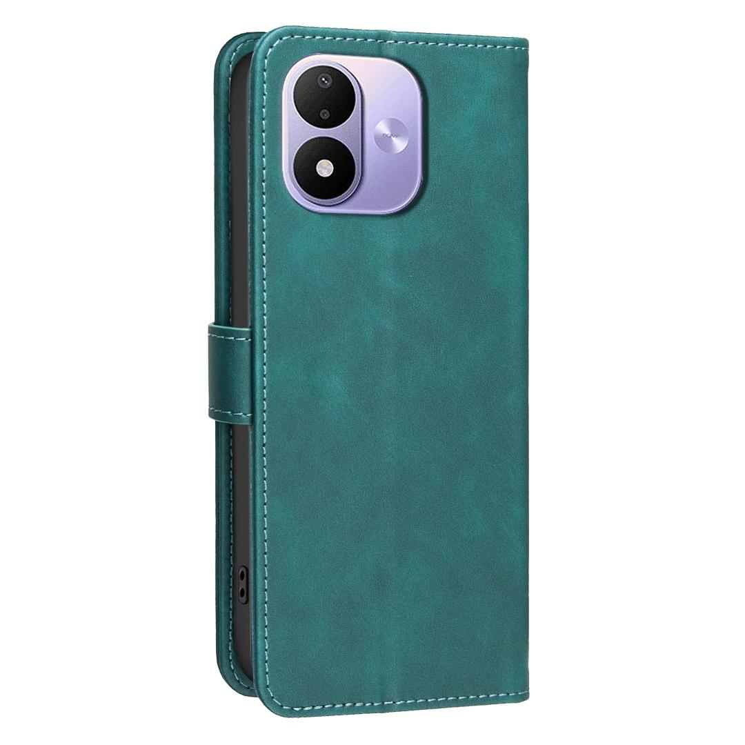 For Redmi Note 17 Pro 5G Global 163mm Solid Color Calfskin Texture RFID Vegan Leather Phone Case(Green)