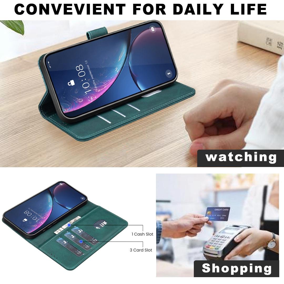 For Redmi Note 17 Pro 5G Global 163mm Solid Color Calfskin Texture RFID Vegan Leather Phone Case(Green)