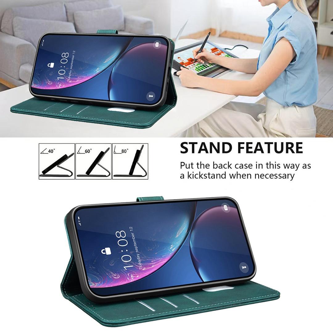 For Redmi Note 17 Pro 5G Global 163mm Solid Color Calfskin Texture RFID Vegan Leather Phone Case(Green)