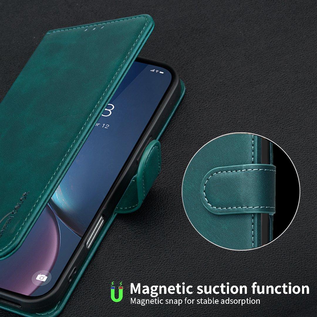 For Redmi Note 17 Pro 5G Global 163mm Solid Color Calfskin Texture RFID Vegan Leather Phone Case(Green)