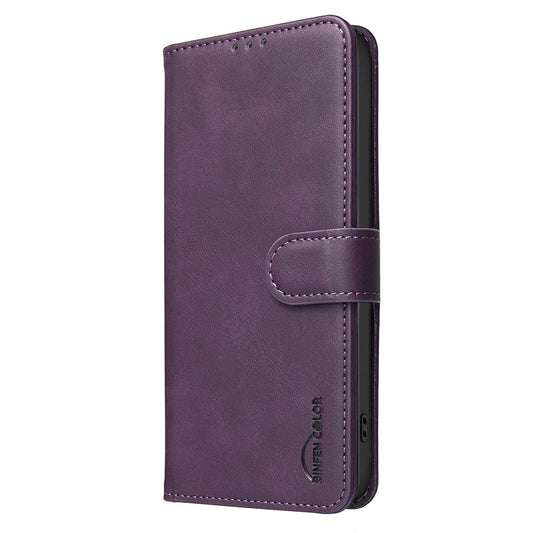 For Redmi Note 17 Pro 5G Global 163mm Solid Color Calfskin Texture RFID Vegan Leather Phone Case(Purple)