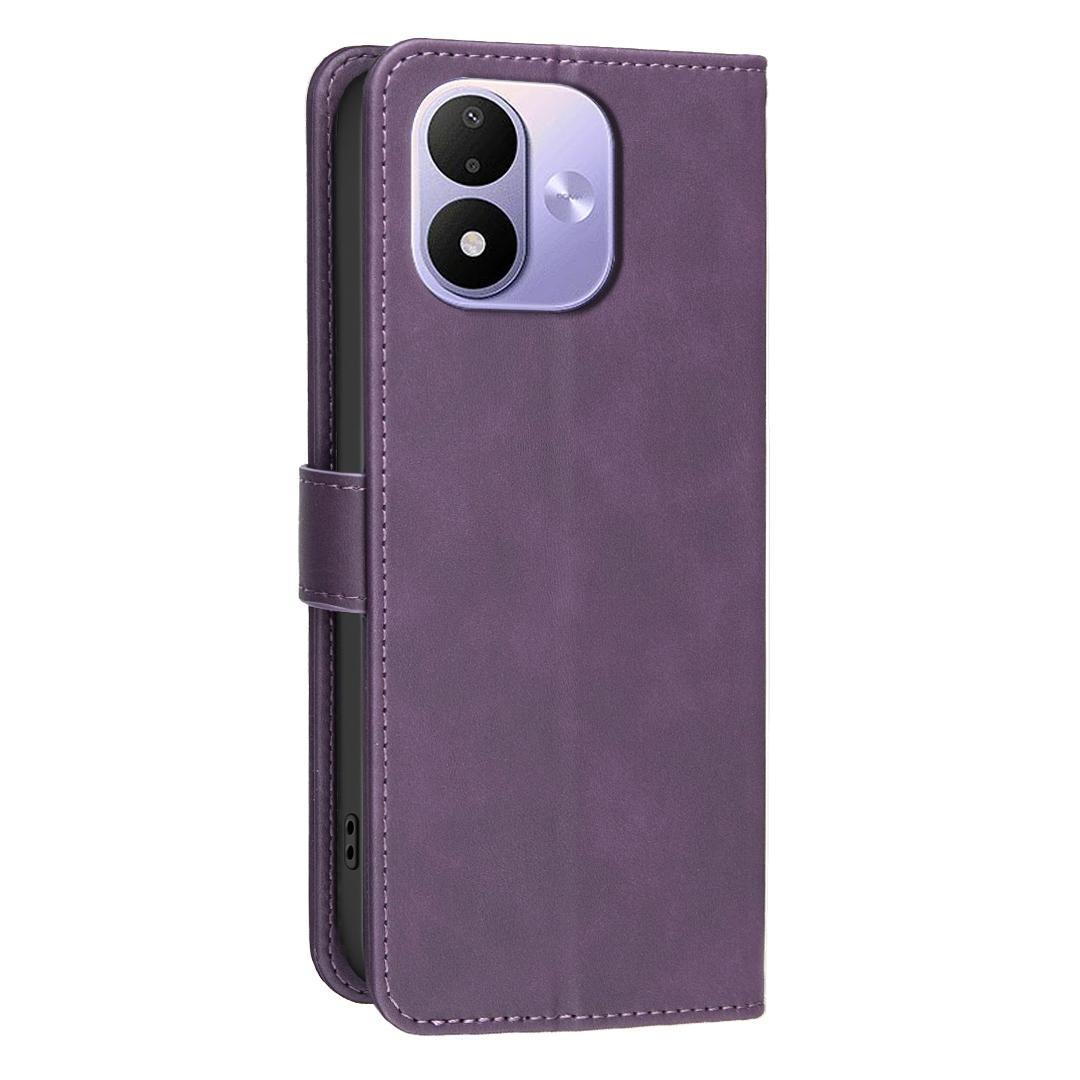 For Redmi Note 17 Pro 5G Global 163mm Solid Color Calfskin Texture RFID Vegan Leather Phone Case(Purple)