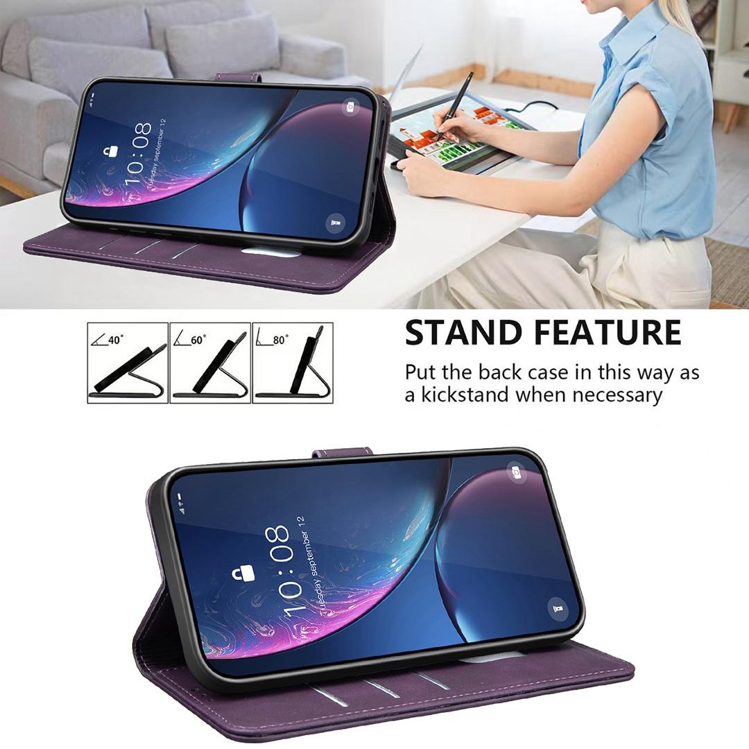 For Redmi Note 17 Pro 5G Global 163mm Solid Color Calfskin Texture RFID Vegan Leather Phone Case(Purple)