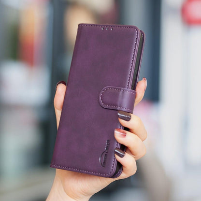 For Redmi Note 17 Pro 5G Global 163mm Solid Color Calfskin Texture RFID Vegan Leather Phone Case(Purple)