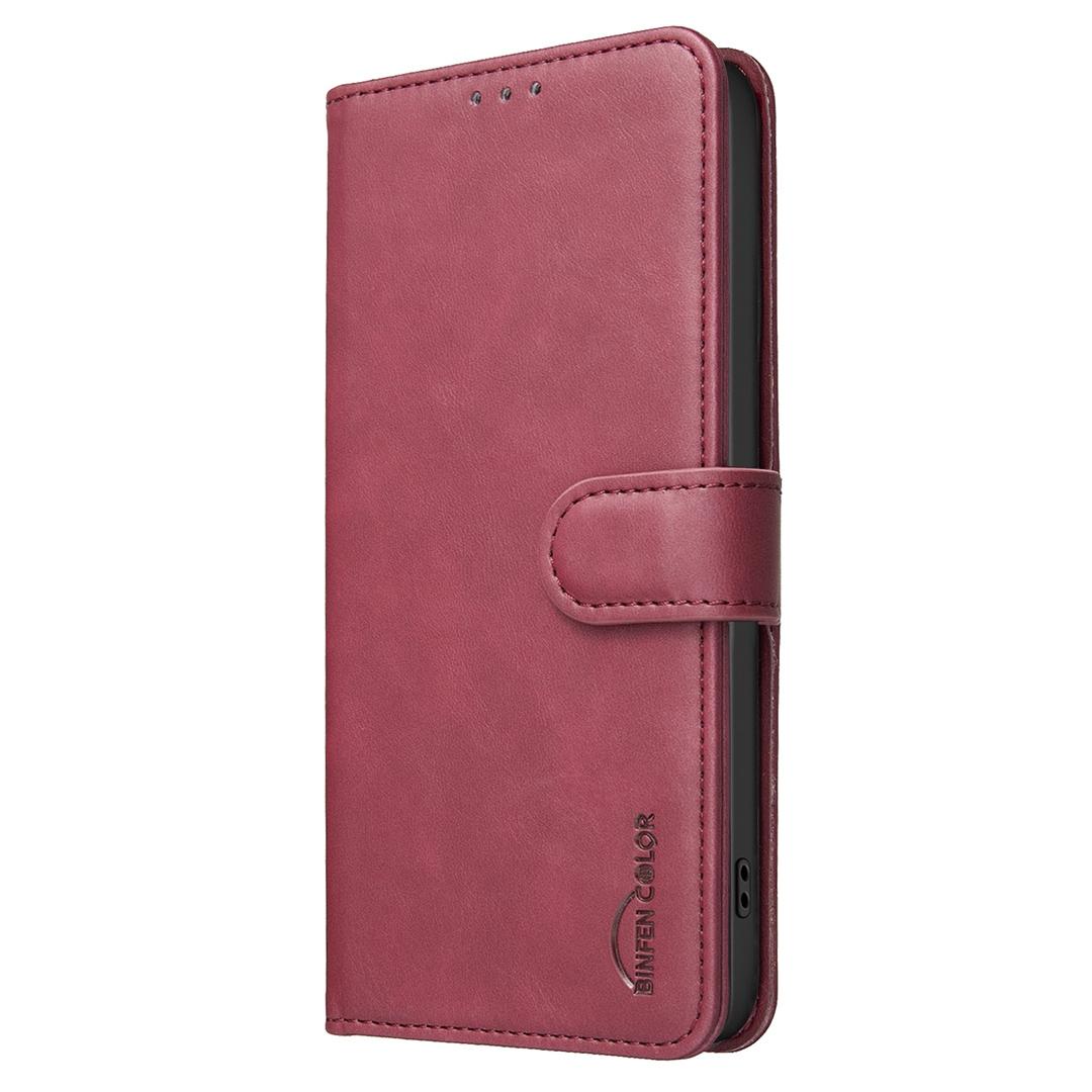 For Redmi Note 17 Pro 5G Global 163mm Solid Color Calfskin Texture RFID Vegan Leather Phone Case(Red)