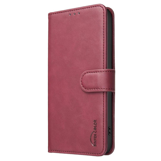 For Redmi Note 17 Pro 5G Global 163mm Solid Color Calfskin Texture RFID Vegan Leather Phone Case(Red)