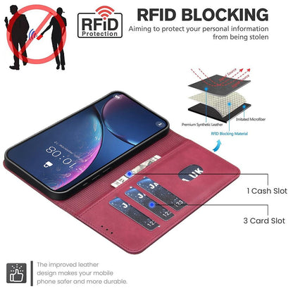 For Redmi Note 17 Pro 5G Global 163mm Solid Color Calfskin Texture RFID Vegan Leather Phone Case(Red)
