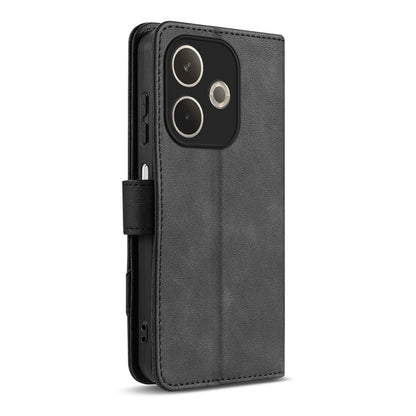 For OPPO A5 Pro Global AZNS A2 Series Tri-Card Wallet RFID Vegan Leather Phone Case with Strap(Black)