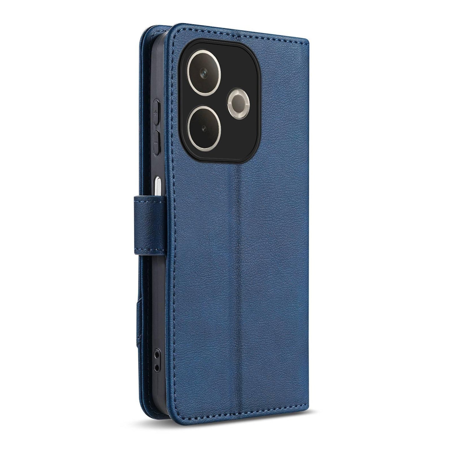 For OPPO A5 Pro Global AZNS A2 Series Tri-Card Wallet RFID Vegan Leather Phone Case with Strap(Blue)