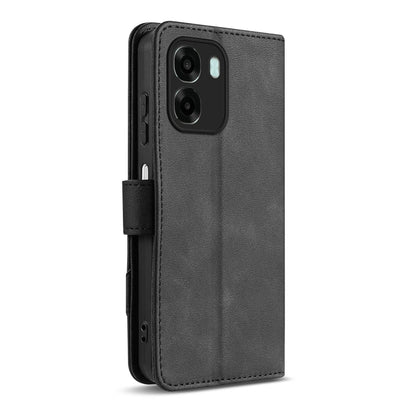For OPPO A6 / A6x Global AZNS A2 Series Tri-Card Wallet RFID Vegan Leather Phone Case with Strap(Black)