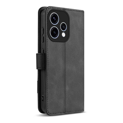 For OPPO Reno 15C/Reno15 5G Global AZNS A2 Series Tri-Card Wallet RFID Vegan Leather Phone Case with Strap(Black)