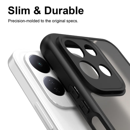 For Redmi 17 5G / 4G Global 170mm Fan Dun Series TPU Hybrid PC Frosted Phone Case - Black - EDA009115805A