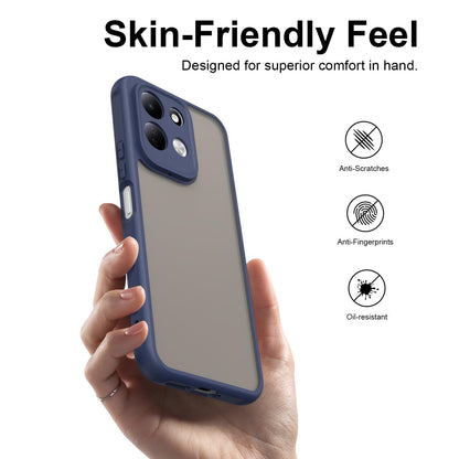 For Redmi 17 5G / 4G Global 170mm Fan Dun Series TPU Hybrid PC Frosted Phone Case - Blue - EDA009115805B