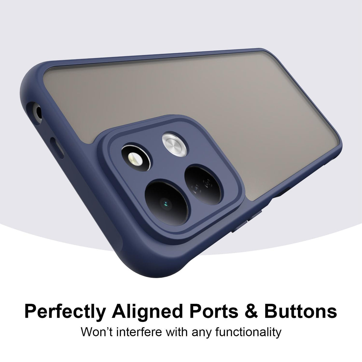 For Redmi 17 5G / 4G Global 170mm Fan Dun Series TPU Hybrid PC Frosted Phone Case - Blue - EDA009115805B