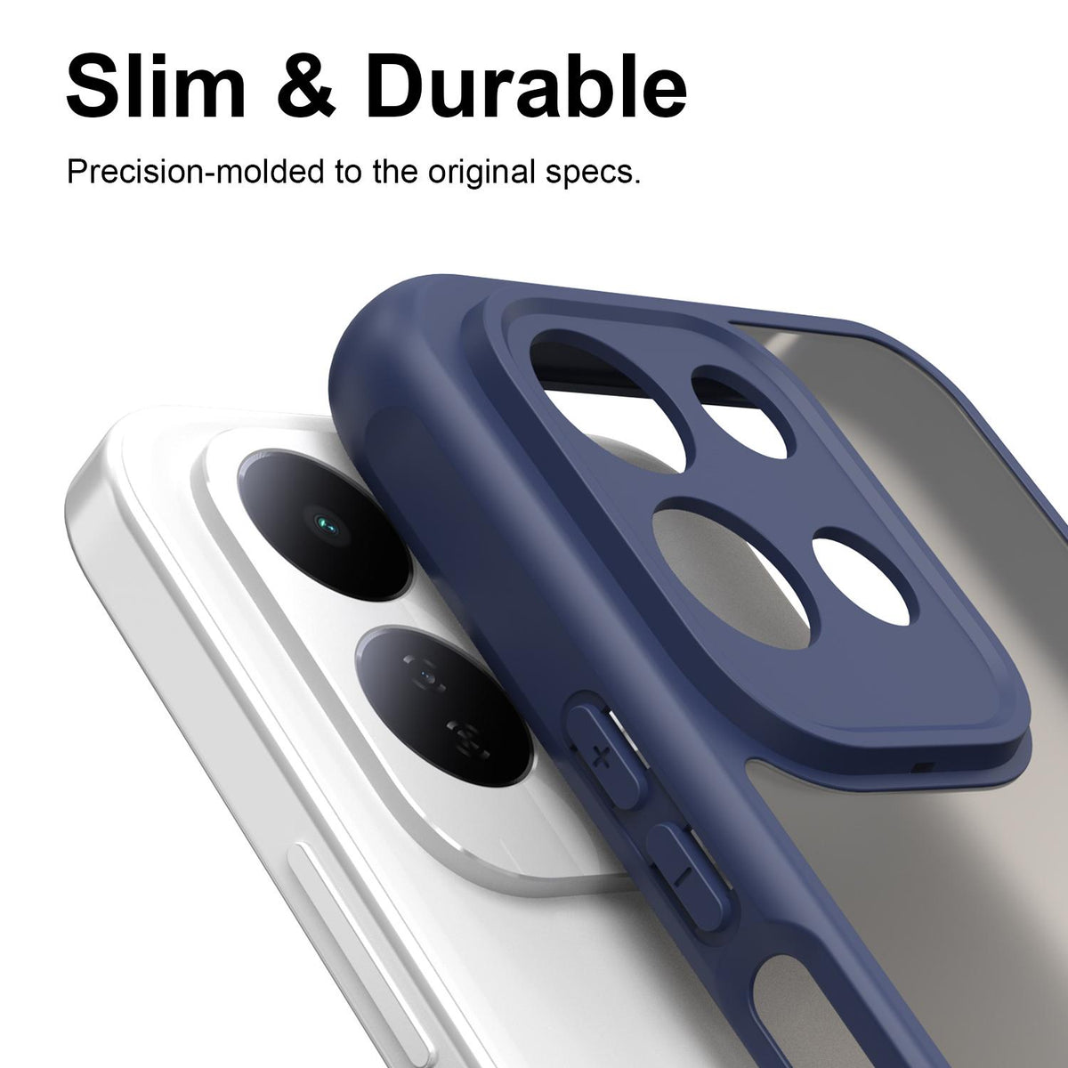 For Redmi 17 5G / 4G Global 170mm Fan Dun Series TPU Hybrid PC Frosted Phone Case - Blue - EDA009115805B