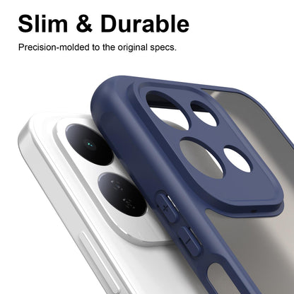 For Redmi 17 5G / 4G Global 170mm Fan Dun Series TPU Hybrid PC Frosted Phone Case - Blue - EDA009115805B