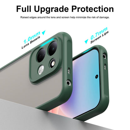 For Redmi 17 5G / 4G Global 170mm Fan Dun Series TPU Hybrid PC Frosted Phone Case - Green - EDA009115805C