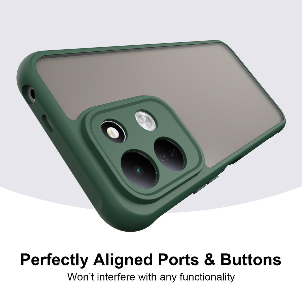For Redmi 17 5G / 4G Global 170mm Fan Dun Series TPU Hybrid PC Frosted Phone Case - Green - EDA009115805C