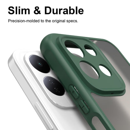 For Redmi 17 5G / 4G Global 170mm Fan Dun Series TPU Hybrid PC Frosted Phone Case - Green - EDA009115805C