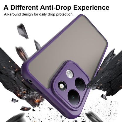 For Redmi 17 5G / 4G Global 170mm Fan Dun Series TPU Hybrid PC Frosted Phone Case - Purple - EDA009115805D