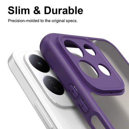 For Redmi 17 5G / 4G Global 170mm Fan Dun Series TPU Hybrid PC Frosted Phone Case - Purple - EDA009115805D