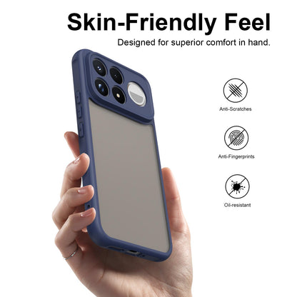 For Redmi K100 Pro Max 5G Fan Dun Series TPU Hybrid PC Frosted Phone Case - Blue - EDA009115807B