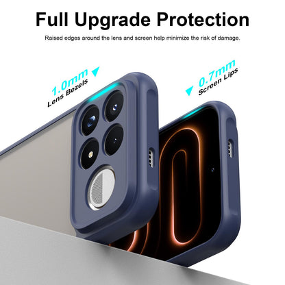 For Redmi K100 Pro Max 5G Fan Dun Series TPU Hybrid PC Frosted Phone Case - Blue - EDA009115807B
