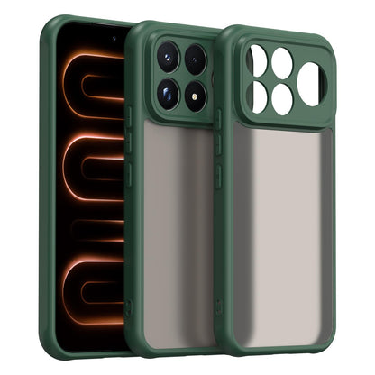 For Redmi K100 Pro Max 5G Fan Dun Series TPU Hybrid PC Frosted Phone Case - Green - EDA009115807C