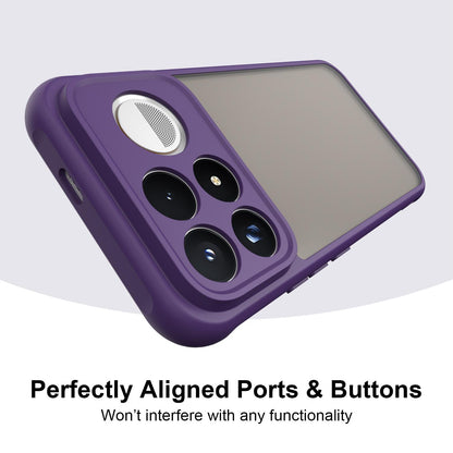 For Redmi K100 Pro Max 5G Fan Dun Series TPU Hybrid PC Frosted Phone Case - Purple - EDA009115807D