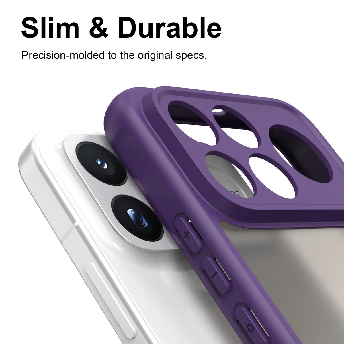 For Redmi K100 Pro Max 5G Fan Dun Series TPU Hybrid PC Frosted Phone Case - Purple - EDA009115807D
