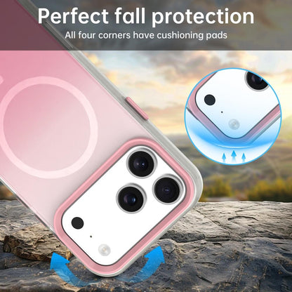 For iPhone 18 Pro Max Candy Gradient Series 3 in 1 Hybrid Magnetic Phone Case - Pink - EDA009128820A