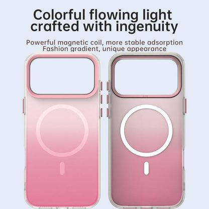 For iPhone 18 Pro Max Candy Gradient Series 3 in 1 Hybrid Magnetic Phone Case - Pink - EDA009128820A