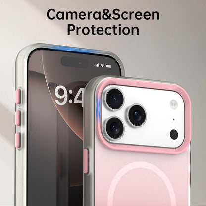 For iPhone 18 Pro Max Candy Gradient Series 3 in 1 Hybrid Magnetic Phone Case - Pink - EDA009128820A