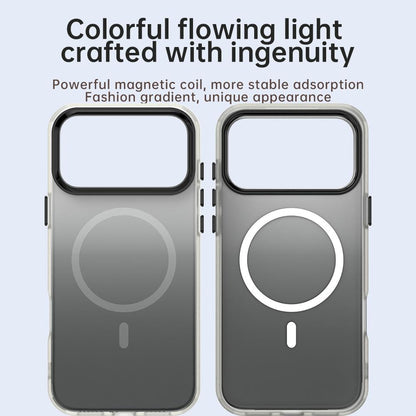 For iPhone 18 Pro Max Candy Gradient Series 3 in 1 Hybrid Magnetic Phone Case - Black - EDA009128820B