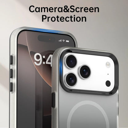 For iPhone 18 Pro Max Candy Gradient Series 3 in 1 Hybrid Magnetic Phone Case - Black - EDA009128820B