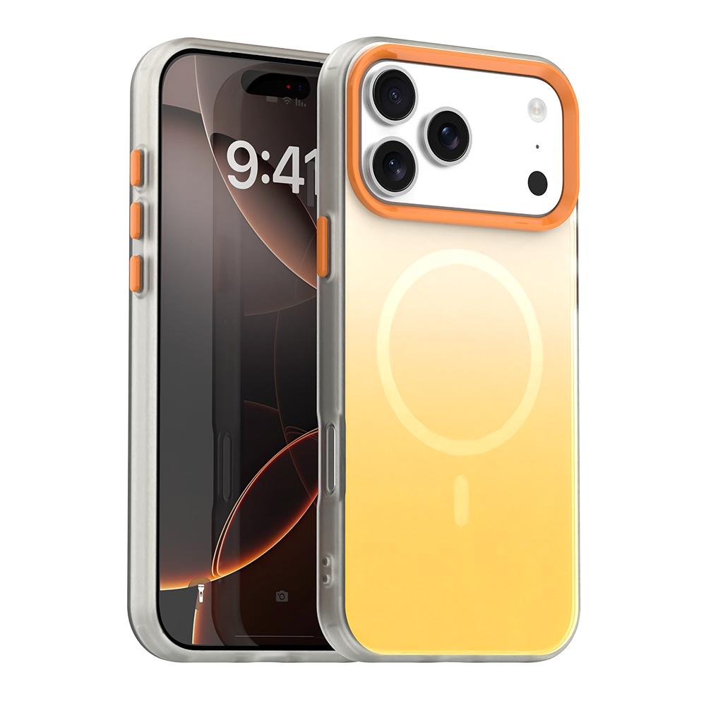 For iPhone 18 Pro Max Candy Gradient Series 3 in 1 Hybrid Magnetic Phone Case - Yellow - EDA009128820C
