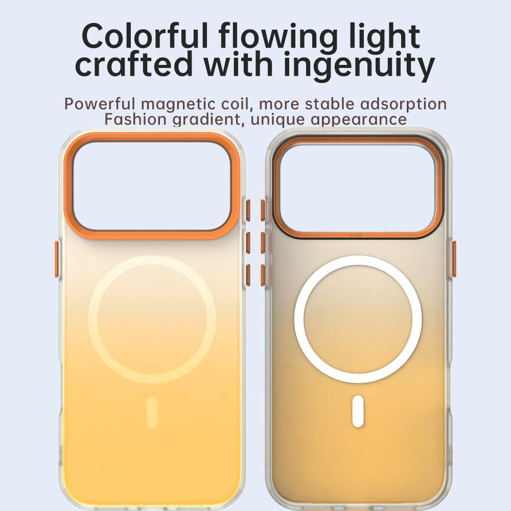For iPhone 18 Pro Max Candy Gradient Series 3 in 1 Hybrid Magnetic Phone Case - Yellow - EDA009128820C