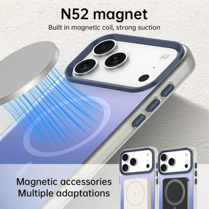 For iPhone 18 Pro Max Candy Gradient Series 3 in 1 Hybrid Magnetic Phone Case - Blue - EDA009128820D