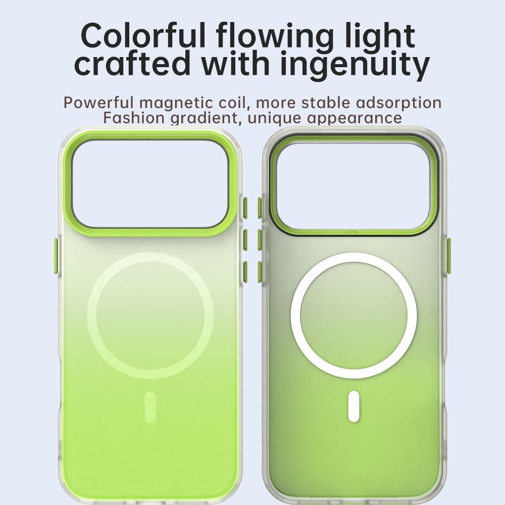 For iPhone 18 Pro Max Candy Gradient Series 3 in 1 Hybrid Magnetic Phone Case - Green - EDA009128820E