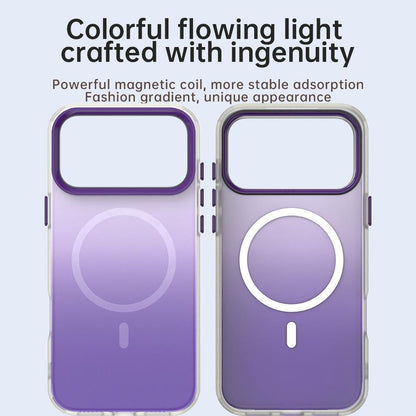 For iPhone 18 Pro Max Candy Gradient Series 3 in 1 Hybrid Magnetic Phone Case - Purple - EDA009128820F