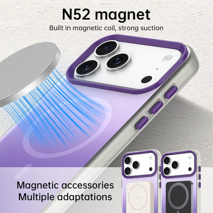 For iPhone 18 Pro Max Candy Gradient Series 3 in 1 Hybrid Magnetic Phone Case - Purple - EDA009128820F